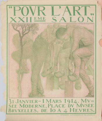 Gustave Van de Woestijne Pour l'Art original lithographic poster 1914
