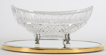 Wolfers Frères SA A Cygne sterling silver gilt and cut crystal centerpiece 1960's