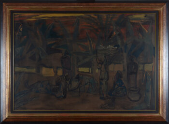 Floris Jespers A Congolese market by dusk