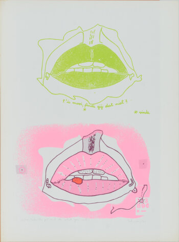 Jürgen Schneider Take the pil and do what you will!  Screenprint 1970