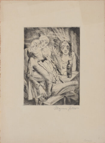 Magnus Zeller Cocain  Drypoint 1924