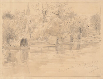 Armand Heins eel fishing at Baarle-Drongen 1917