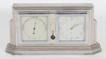 Goldsmiths & Silversmiths Co Ltd (London) sterling silver art deco weather station 1937-38
