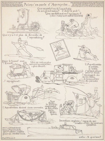 Mark Severin On veut du neuf, 1930 an original ink drawing