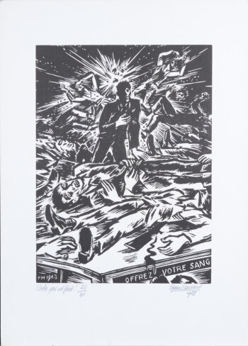 Frans Masereel Voilà qui est fait, 1968 an original woodcut