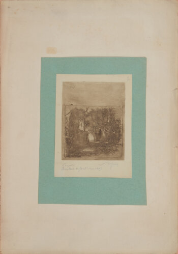 Armand Heins Coin de la Grande Boucherie à Gand Etching 1884