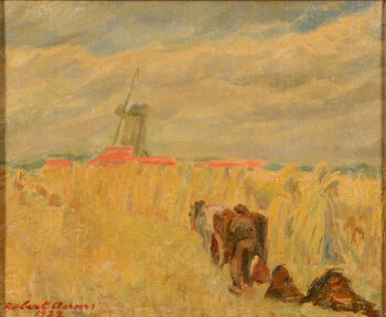 Robert Aerens farmer working the field