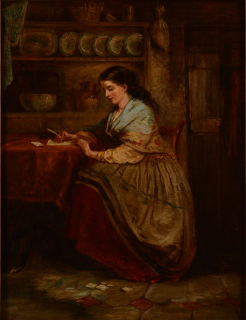Luis Alvarez Catala a girl writing a letter