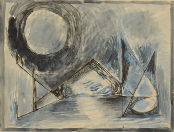 Arie Van de Giessen a moonlit landscape