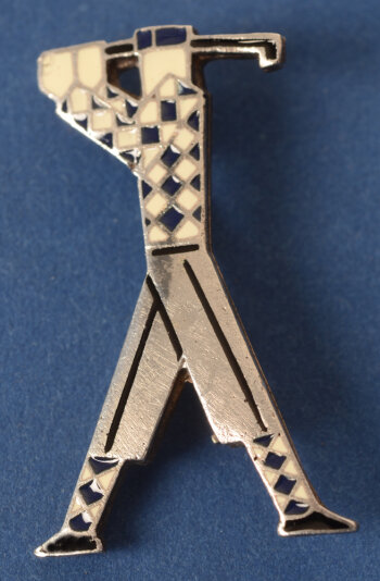 art deco sterling golf brooch