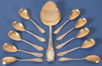Franz Bahner silver art nouveau icecream set