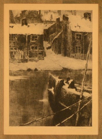 Albert Baertsoen Luizengevecht in the snow 1911