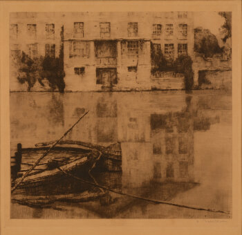 ​Albert Baertsoen Reflets (II) etching 1910