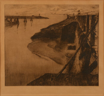 Albert Baertsoen The Sluice at Terneuzen
