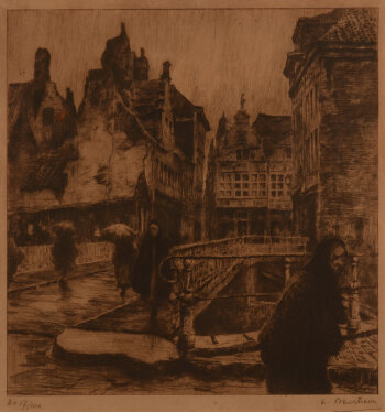 Albert Baertsoen Rain in Ghent