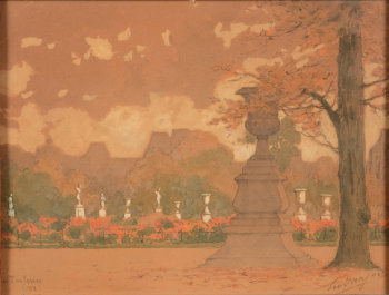 Henri Barjou Les Tuileries Paris 1928