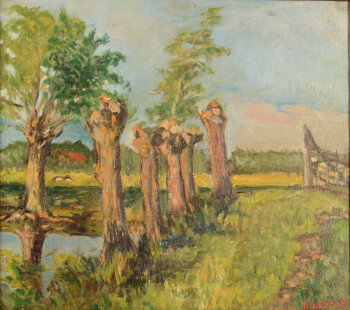 Bouddha a Flemish landscape 1931