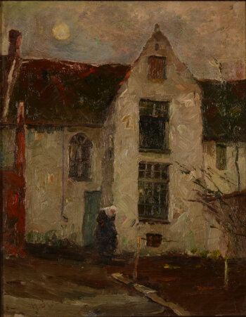 Herman Broeckaert Beguinage in the Evening