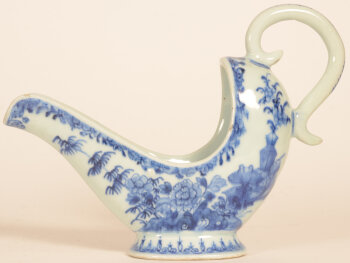 Chinese blue and white sauce boat