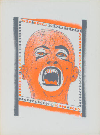 Jürgen Schneider A. man  Screenprint 1970