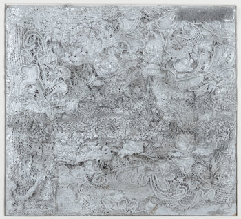 Guy Mees an extremely rare mixed media work with lace 1962