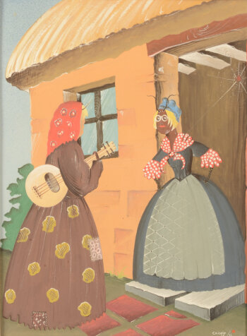 Emiel Octaaf Crispijn the visit of the girl with the banjo