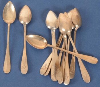 De Bist silver sacred heart coffee spoons
