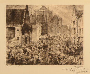Jules De Bruycker Jour de Marché à Gand 1906