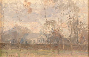 Clement De Porre landscape with castle
