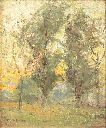 Clement De Porre trees at dusk