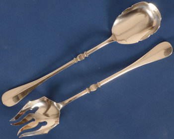 Delheid Frères silver salad servers model 14