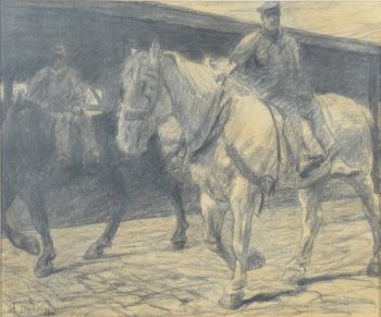 Jean Delvin work horses at the Antwerp Harbour