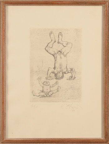 Camille D'Havé the happy father etching