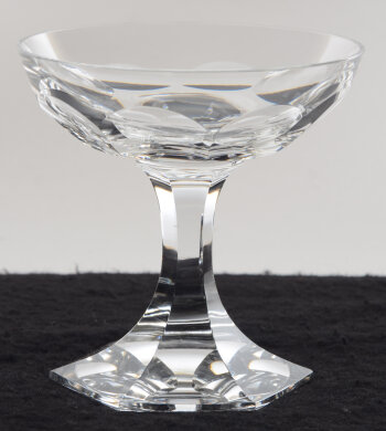 Val St-Lambert Poniatovsky, champagne glass in cut crystal