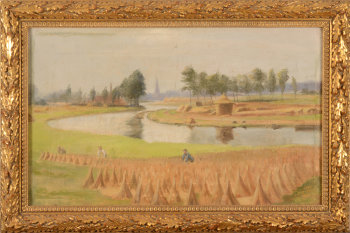 V. Eeckhaut the river Leie at Kortrijk in 1893