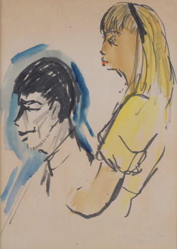 Jef Wauters girl and boy at Le Tabou in Paris