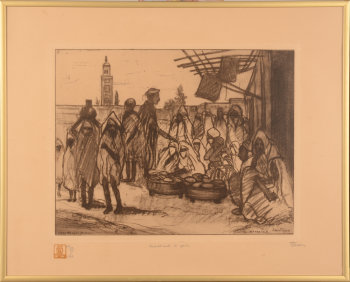 Jehan Frison Marrakesh etching