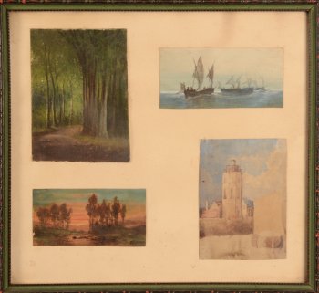 Jean Julien Godenne collection of watercolours