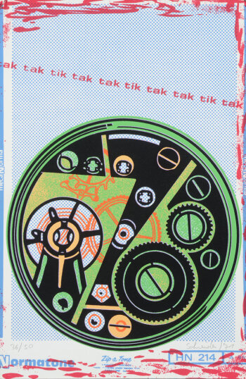 Jürgen Schneider Tik Tak 1971 screenprint