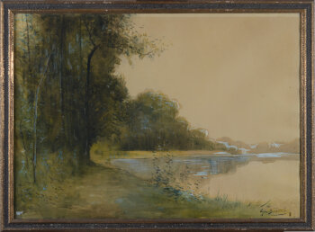 Geo Van Bocxstaele a river view in summer