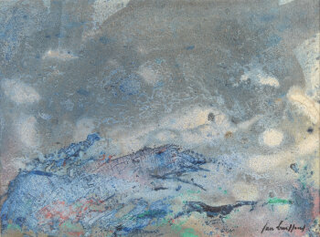 Jan Burssens Zwarte Vijvers, a mixed media on paper, ca. 1979-1980