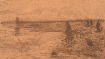 Armand Heins  au bord de la crique 1892
