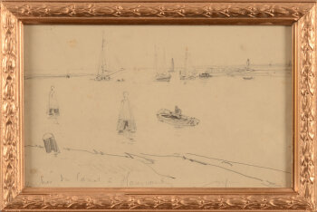 Armand Heins drawing of the canal at Hansweert