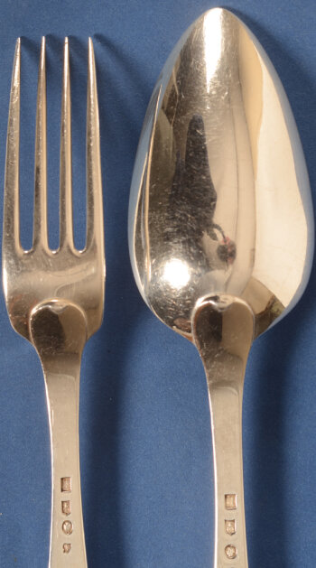 Roelof Helweg & Zoon set of 24 silver forks and spoons 1831