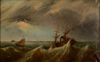 Louis Jotthier steamer in rough water