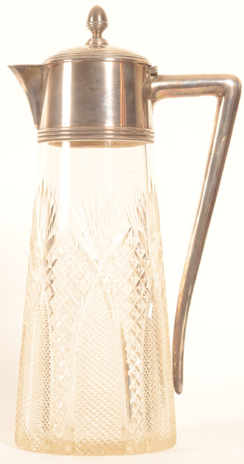 Koch & Bergfeld a large silver and crystal ewer