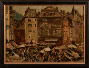 Henri Le Roux market day Liege