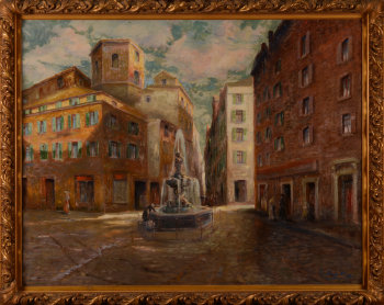 Hippolyte Le Roy Piazza Barberini Rome