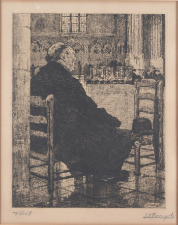 Jules De Bruycker Dévot, 1907, an early etching in an early version