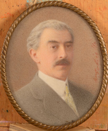 Miniature portrait of Comte Arthur Cornet de ways ruart